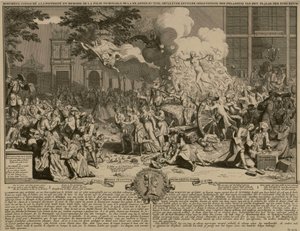 法制度の機能とその破産に関する風刺印刷1720 作： Bernard Picart